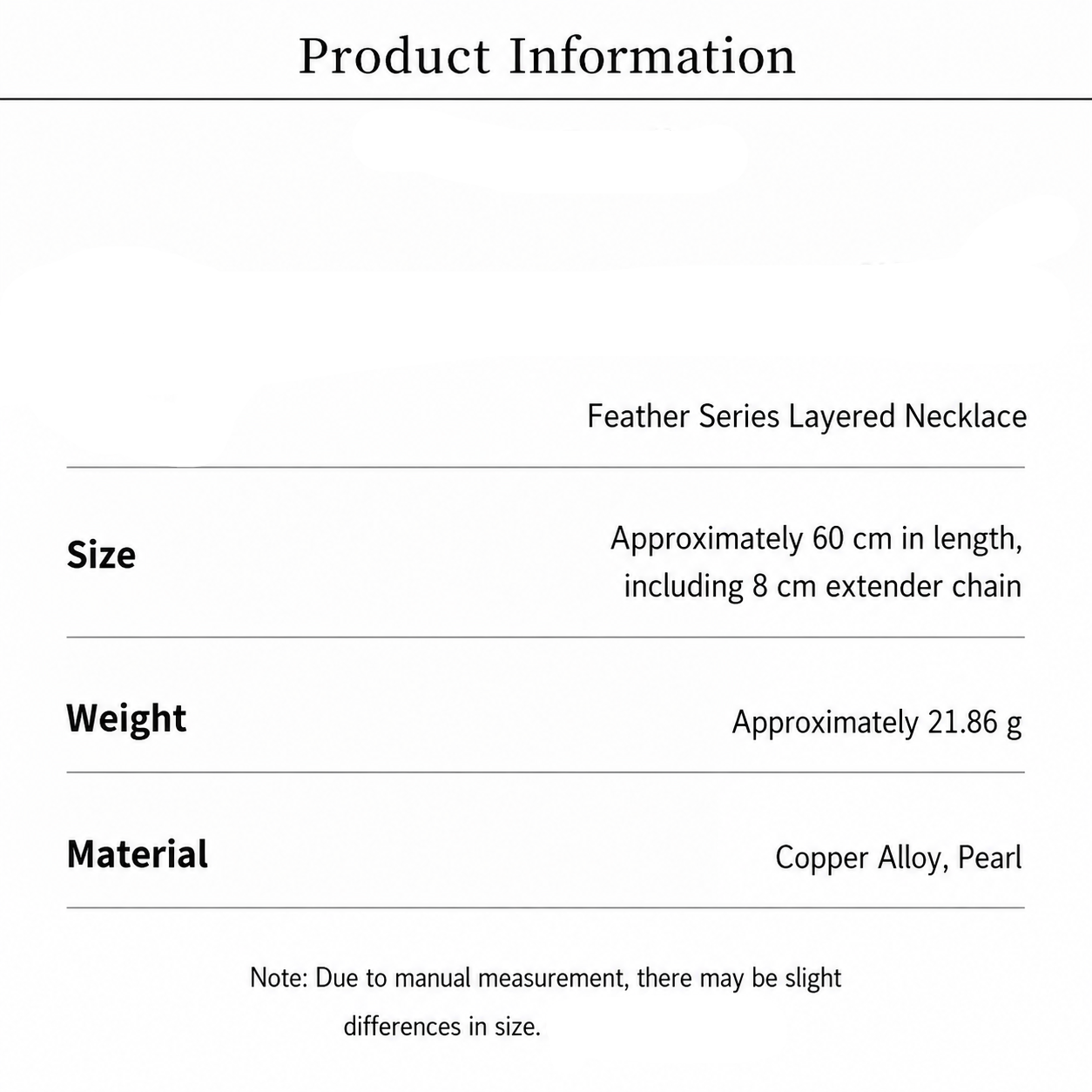 Two-Tone Silver Feather Pendant Long Necklace – Versatile Multi-Layer Layering Chain