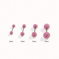 Mutli Colours Flash-Shine Titanium Ear Studs | Waterproof & sleep-safe / Leave-in piercing stud / Daily wear-and-forget jewelry / Skin-friendlyt/Ball Screw-Back Ear Lobe & Tragus Piercing