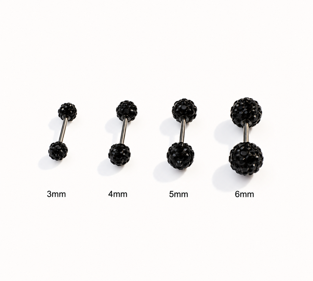 Mutli Colours Flash-Shine Titanium Ear Studs | Waterproof & sleep-safe / Leave-in piercing stud / Daily wear-and-forget jewelry / Skin-friendlyt/Ball Screw-Back Ear Lobe & Tragus Piercing