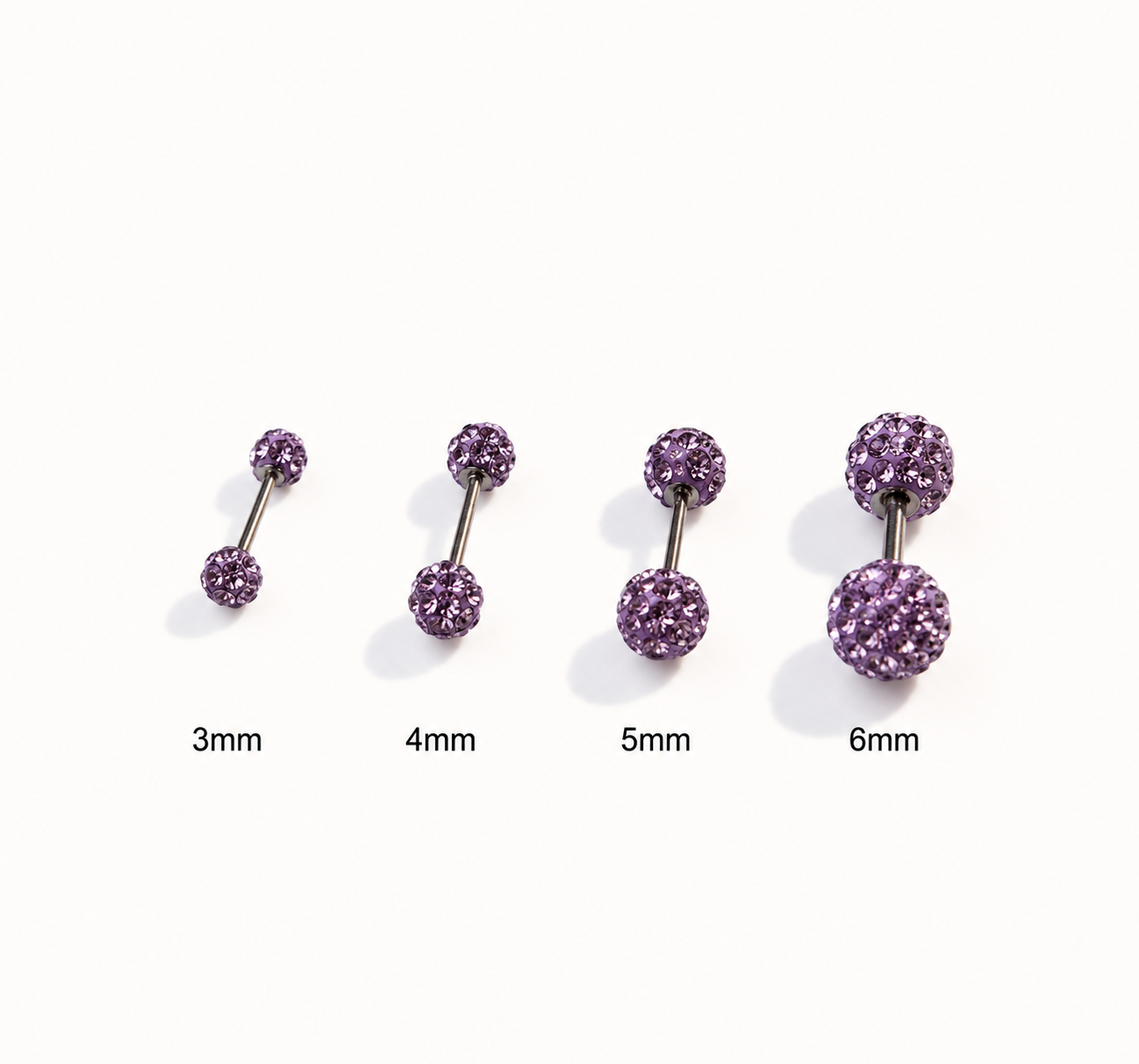 Mutli Colours Flash-Shine Titanium Ear Studs | Waterproof & sleep-safe / Leave-in piercing stud / Daily wear-and-forget jewelry / Skin-friendlyt/Ball Screw-Back Ear Lobe & Tragus Piercing