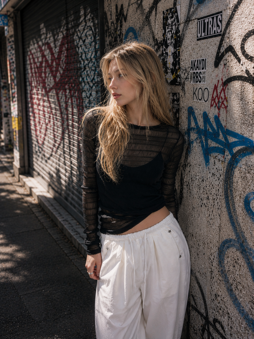 Aesthetic 3D Textured Lace Top – Slim-Fit Long-Sleeve Tee