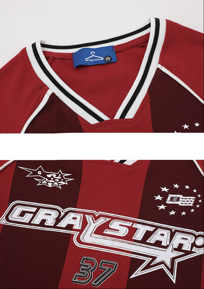 Red Hot-Girl Varsity Crop Top