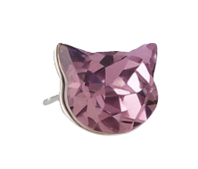 S925 Sterling Silver Cat Piercing Studs Earrings - 1 Piece